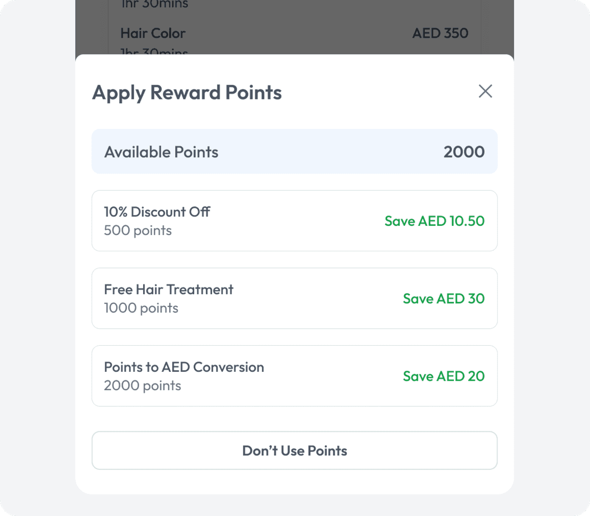 Flexible Point Redemption