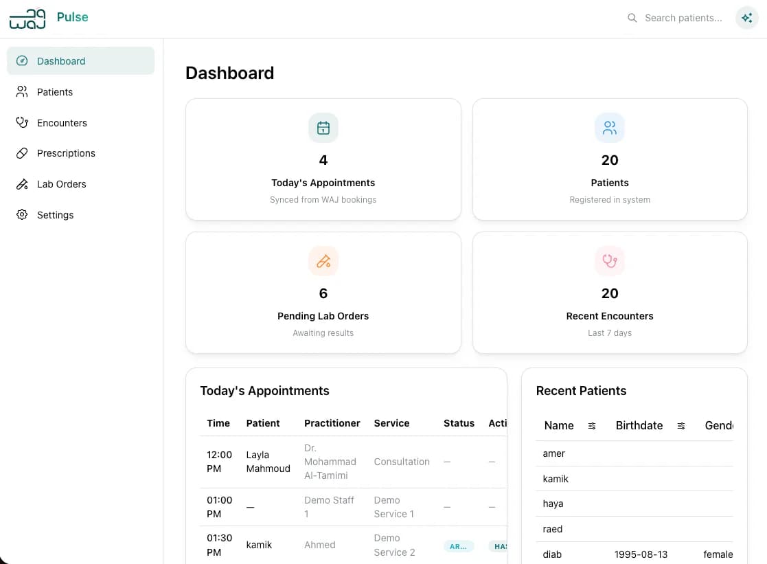 WAJ Nabd Dashboard